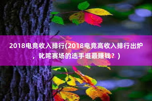 2018电竞收入排行(2018电竞高收入排行出炉，叱咤赛场的选手谁最赚钱？)