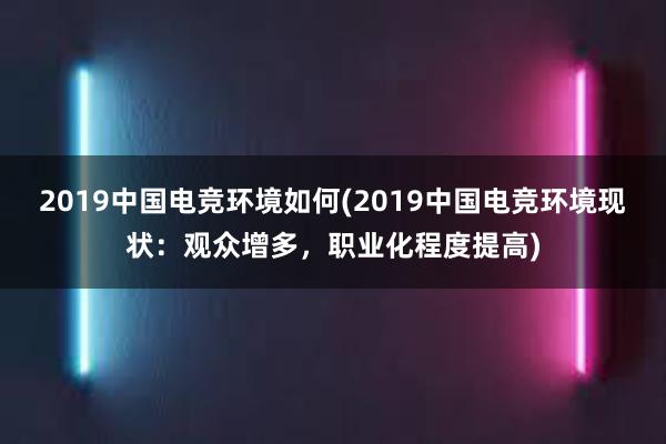 2019中国电竞环境如何(2019中国电竞环境现状：观众增多，职业化程度提高)