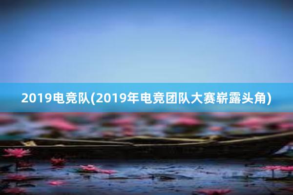 2019电竞队(2019年电竞团队大赛崭露头角)