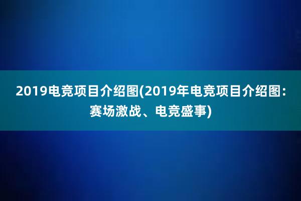 2019电竞项目介绍图(2019年电竞项目介绍图：赛场激战、电竞盛事)