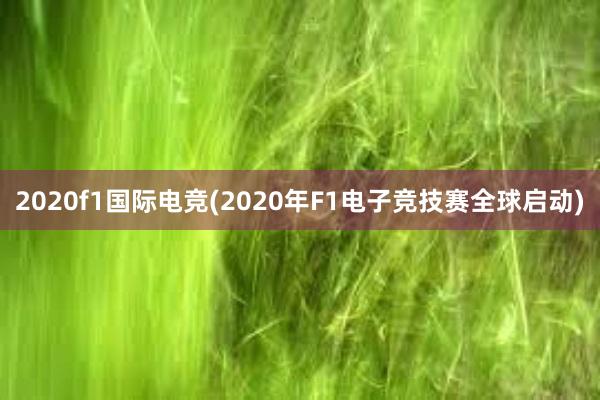 2020f1国际电竞(2020年F1电子竞技赛全球启动)