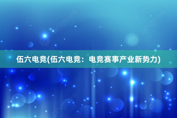 伍六电竞(伍六电竞：电竞赛事产业新势力)