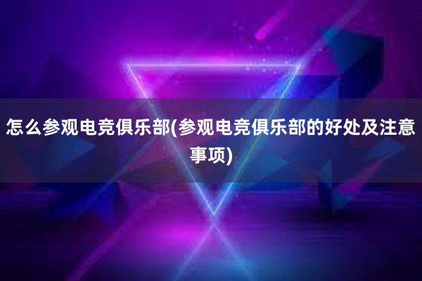 怎么参观电竞俱乐部(参观电竞俱乐部的好处及注意事项)