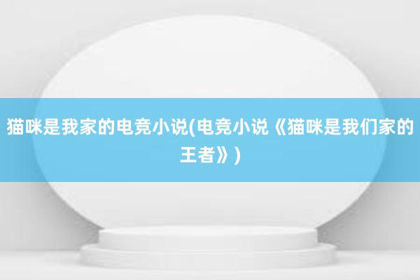 猫咪是我家的电竞小说(电竞小说《猫咪是我们家的王者》)