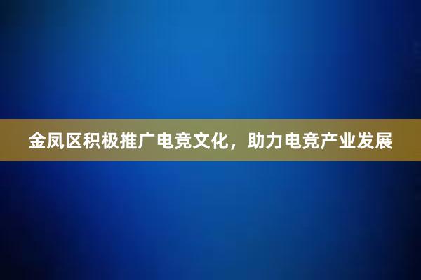 金凤区积极推广电竞文化，助力电竞产业发展